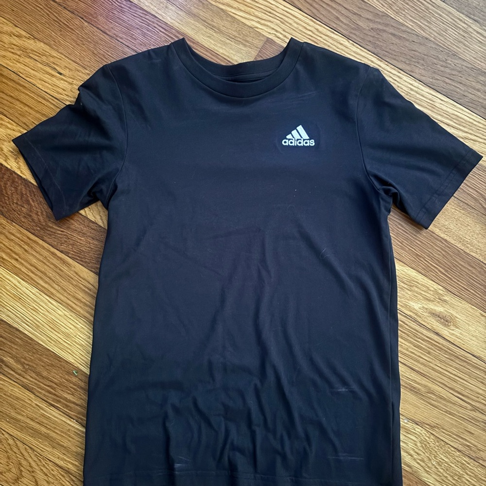 Adidas Black Tee with White Logo